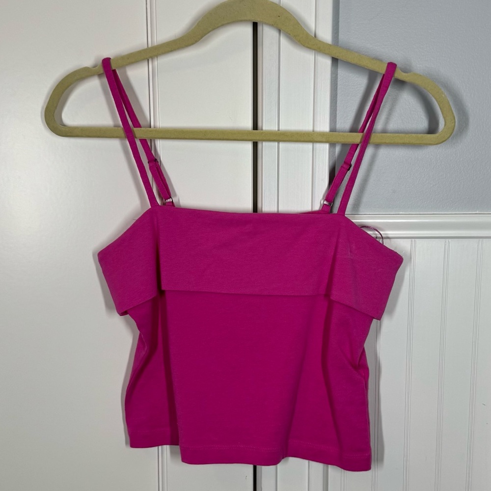 Anthropologie Pilcro Foldover Cami Tank Top in Pink Size XS‎ NWT summer spring